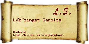 Lézinger Sarolta névjegykártya
